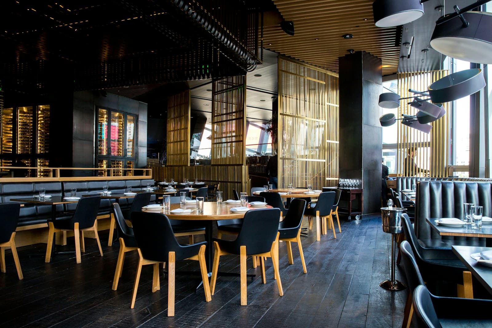 Restaurant dining room ready for table QR ordering